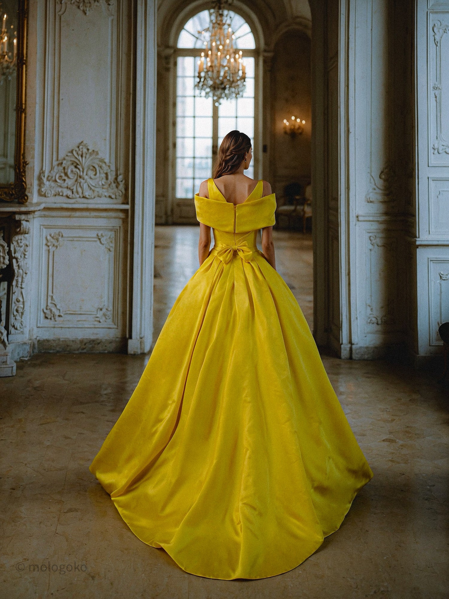 Genevieve Gown Outfit with Overskirt - Mologoko Couture