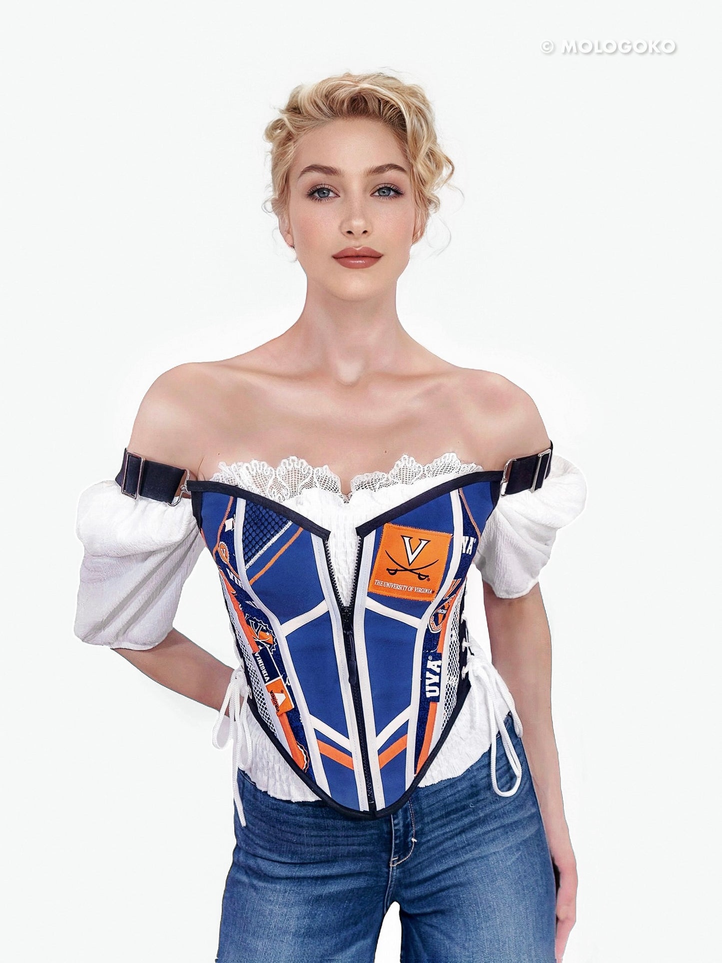College Football UVA Cavaliers Team Fan Corset Top