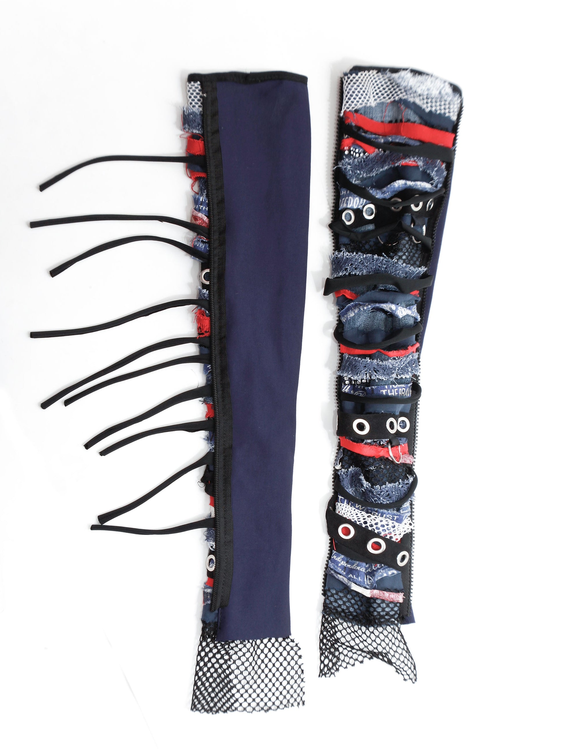 Grunge jeans and zippers gloves - Mologoko Couture