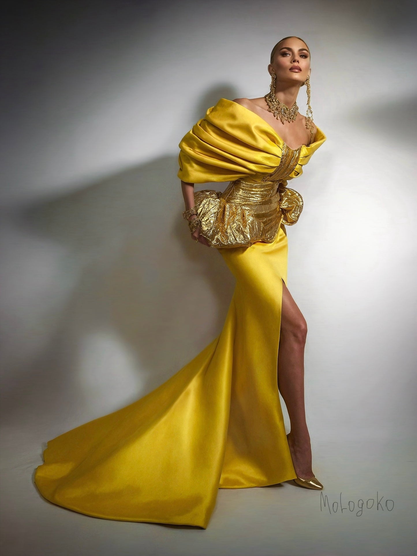 Golden Corseted Belt - Mologoko Couture