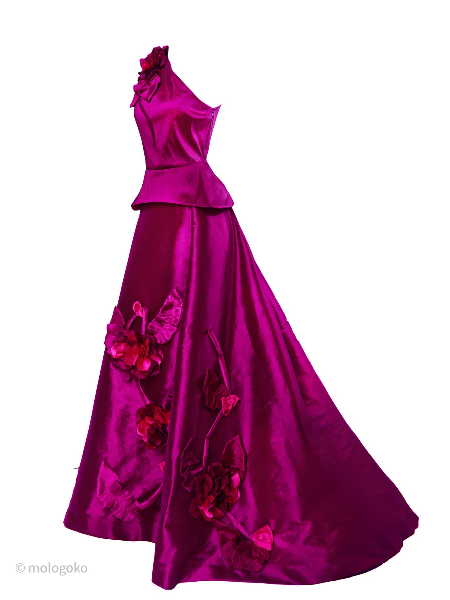 Viviana 3d Flowers Ball Gown Set - Mologoko Couture