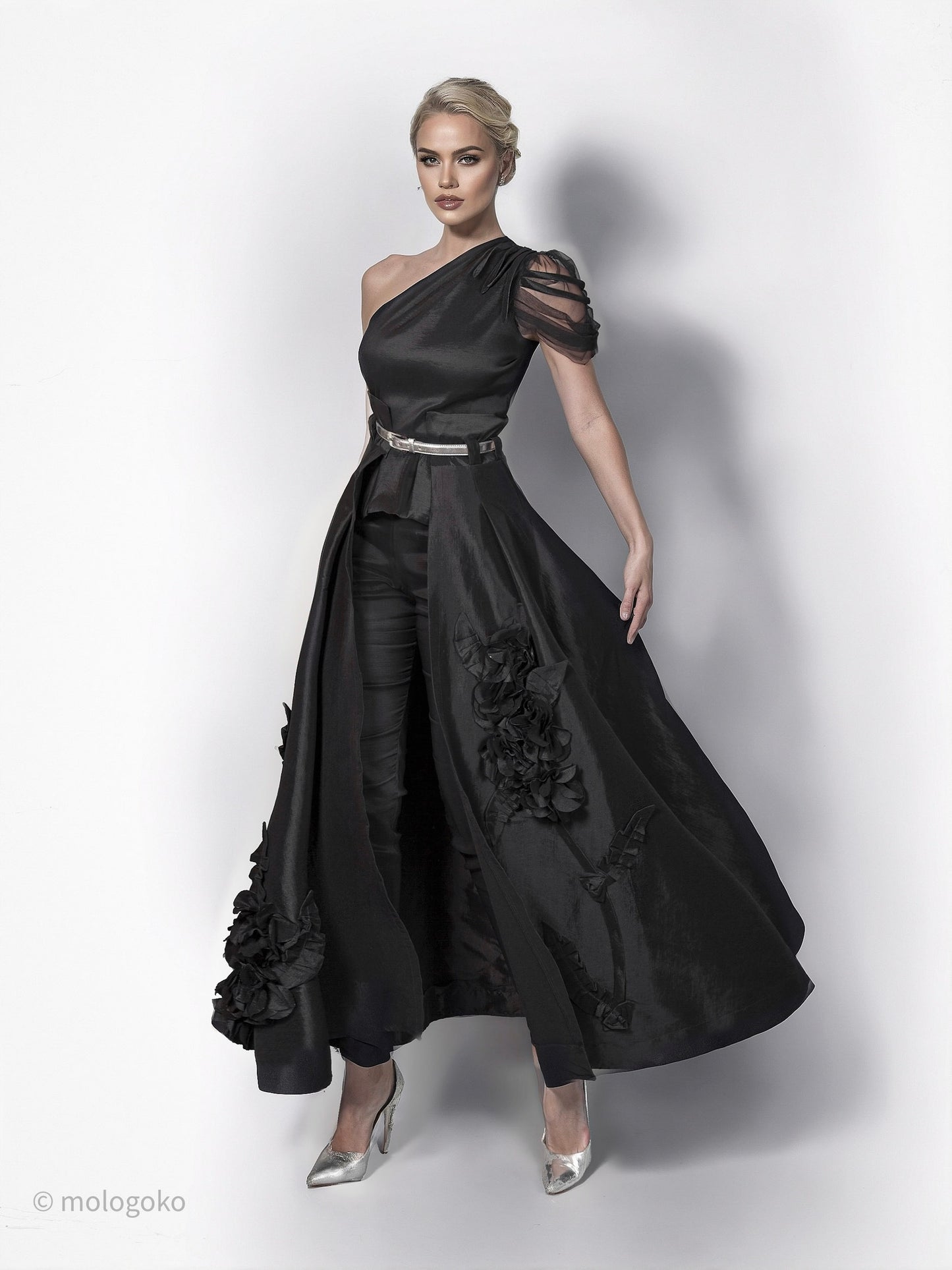Base Stretch Taffeta Slim Cut Trousers
