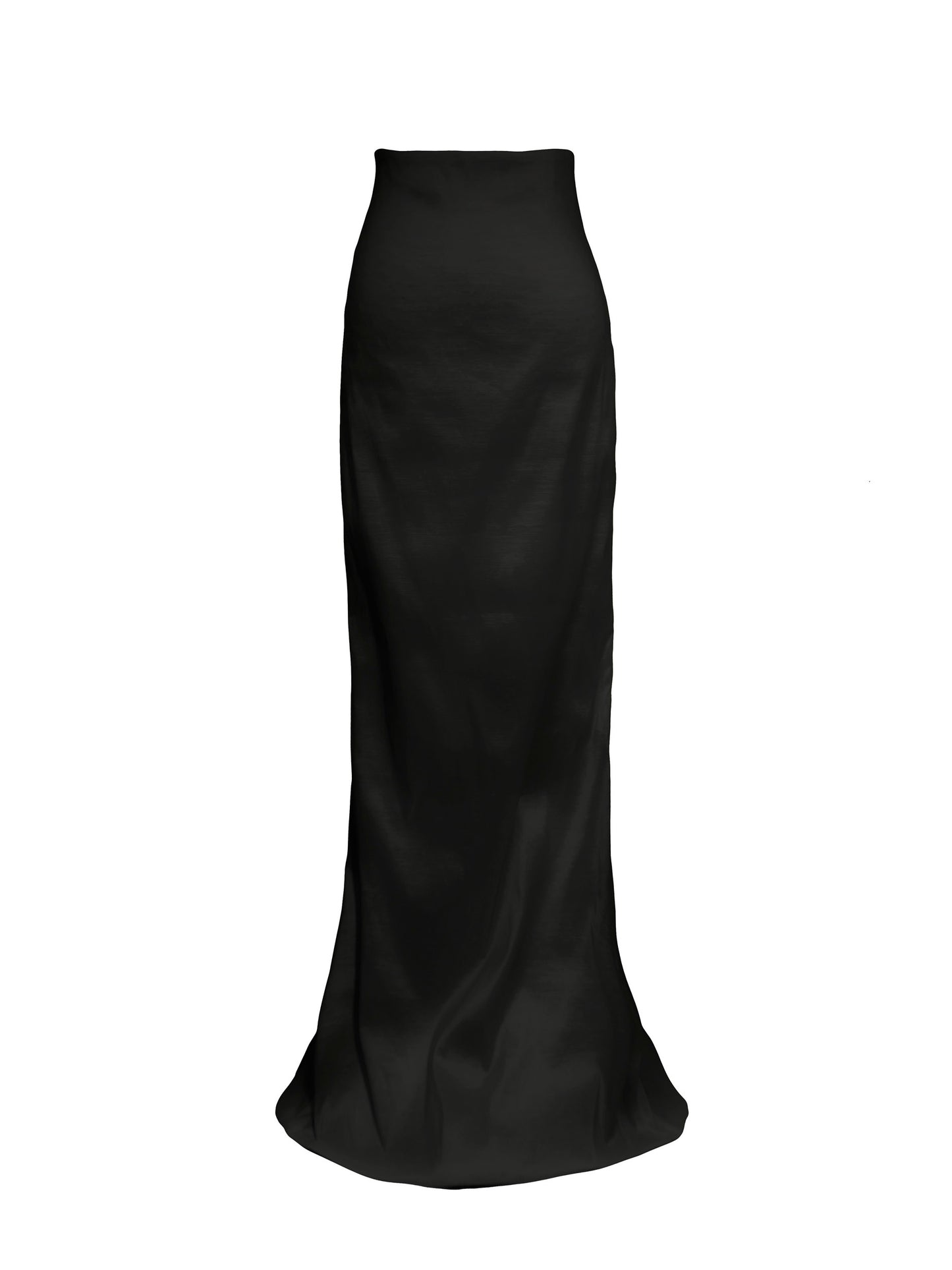 Basic Evening Floor Length Taffeta Skirt