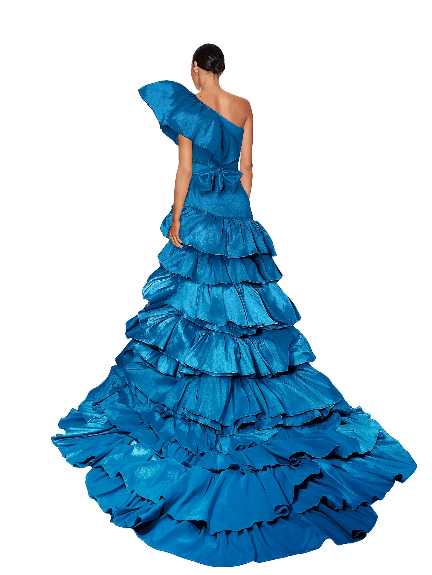 Marigold Sea Of Ruffles Gown - Mologoko Couture