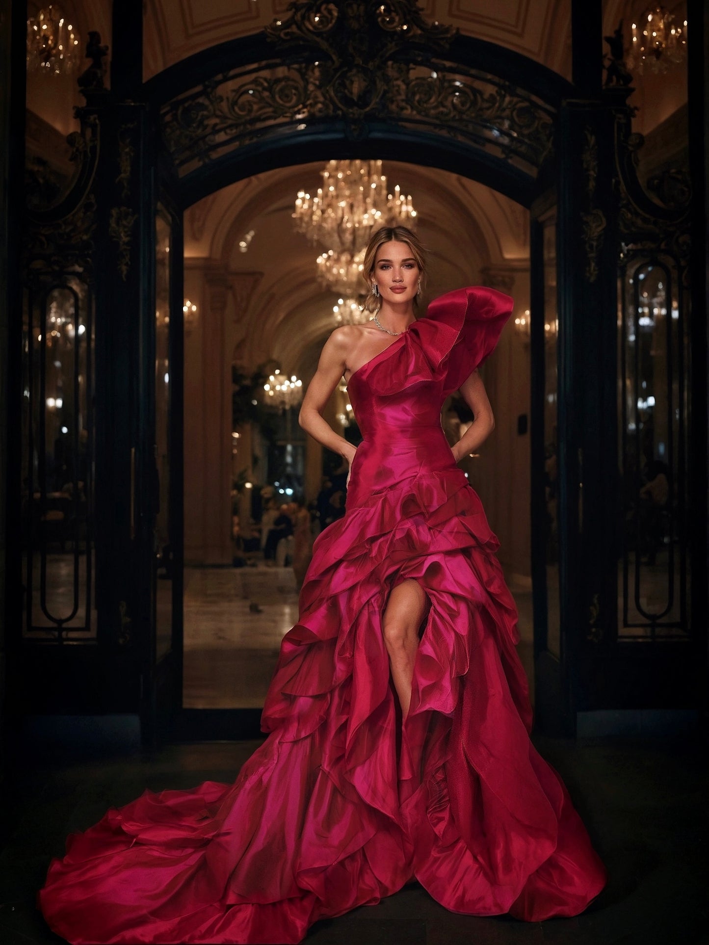 Marigold Sea Of Ruffles Gown - Mologoko Couture