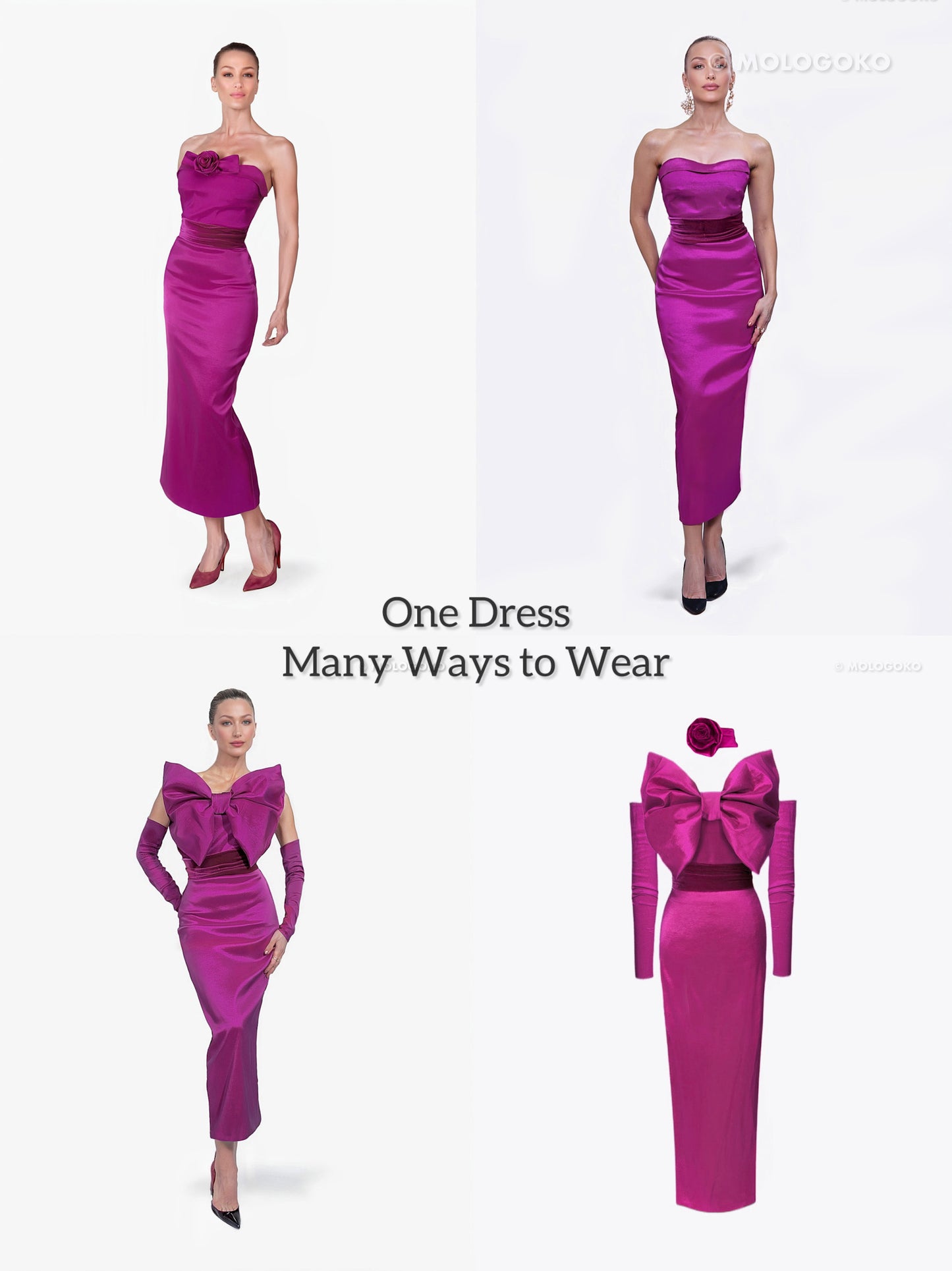 The Bow Maxi Convertible Dress - Mologoko Couture