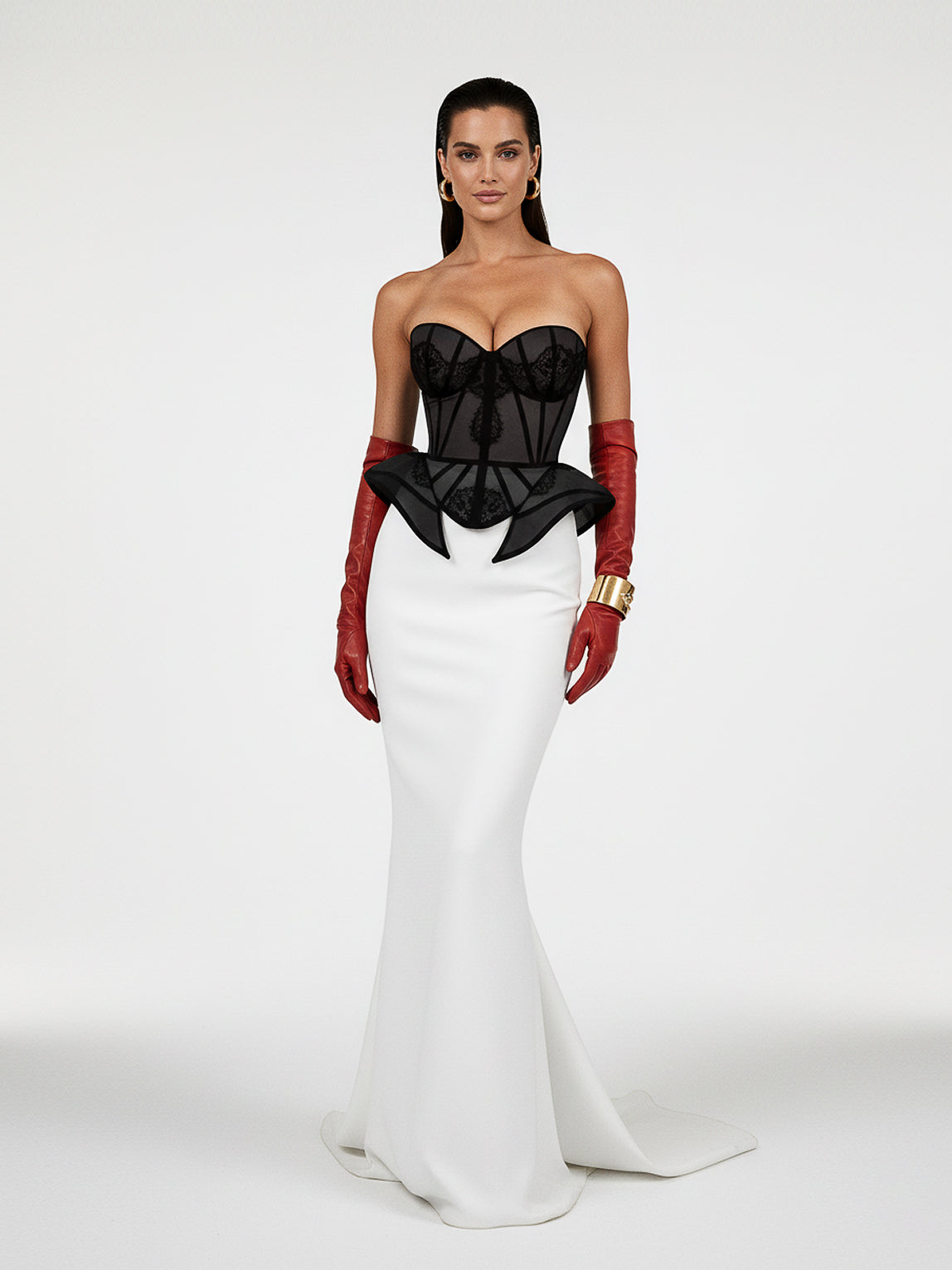 Chapel Window Full Corset Black