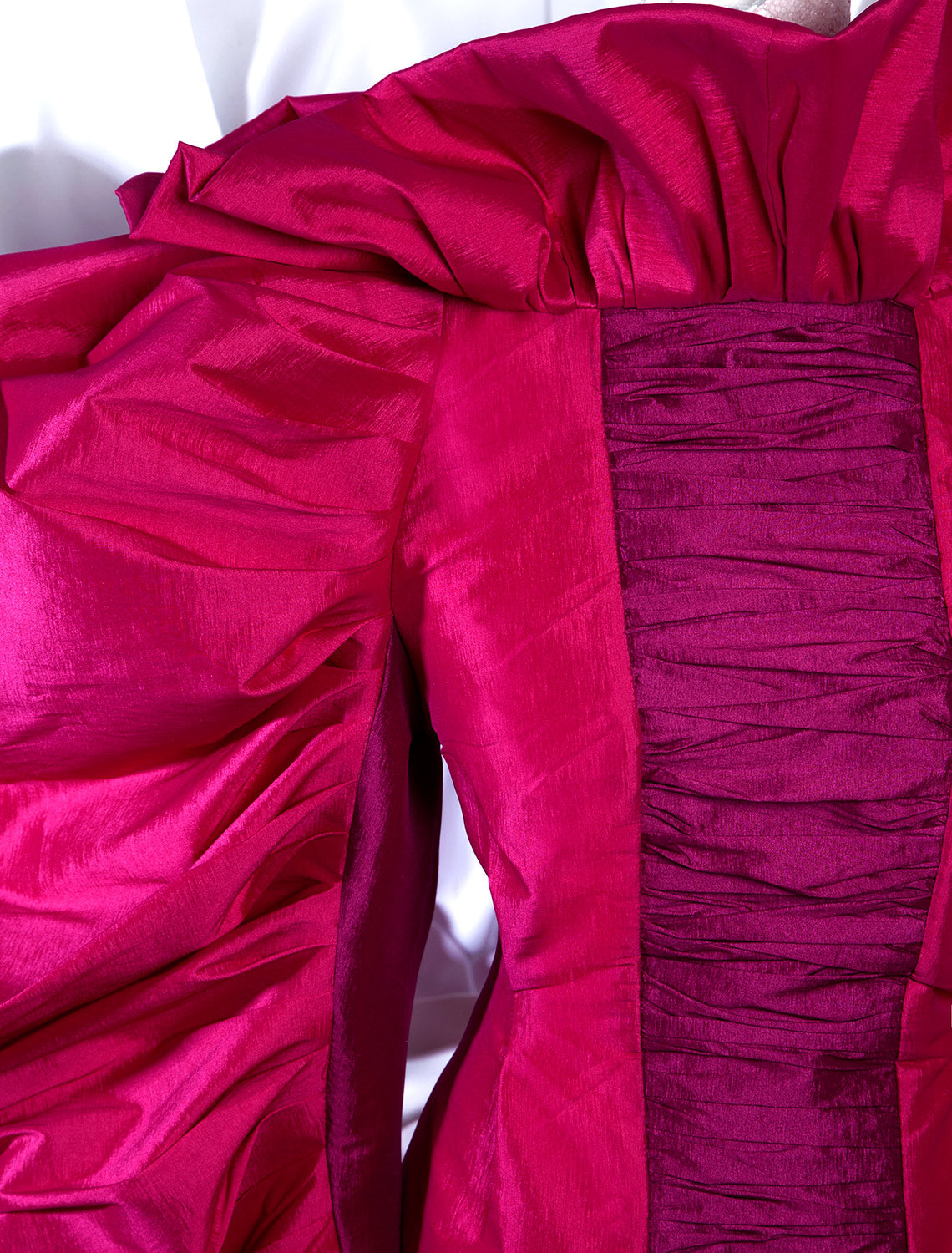 Minerva Hot Pink Taffeta Gown