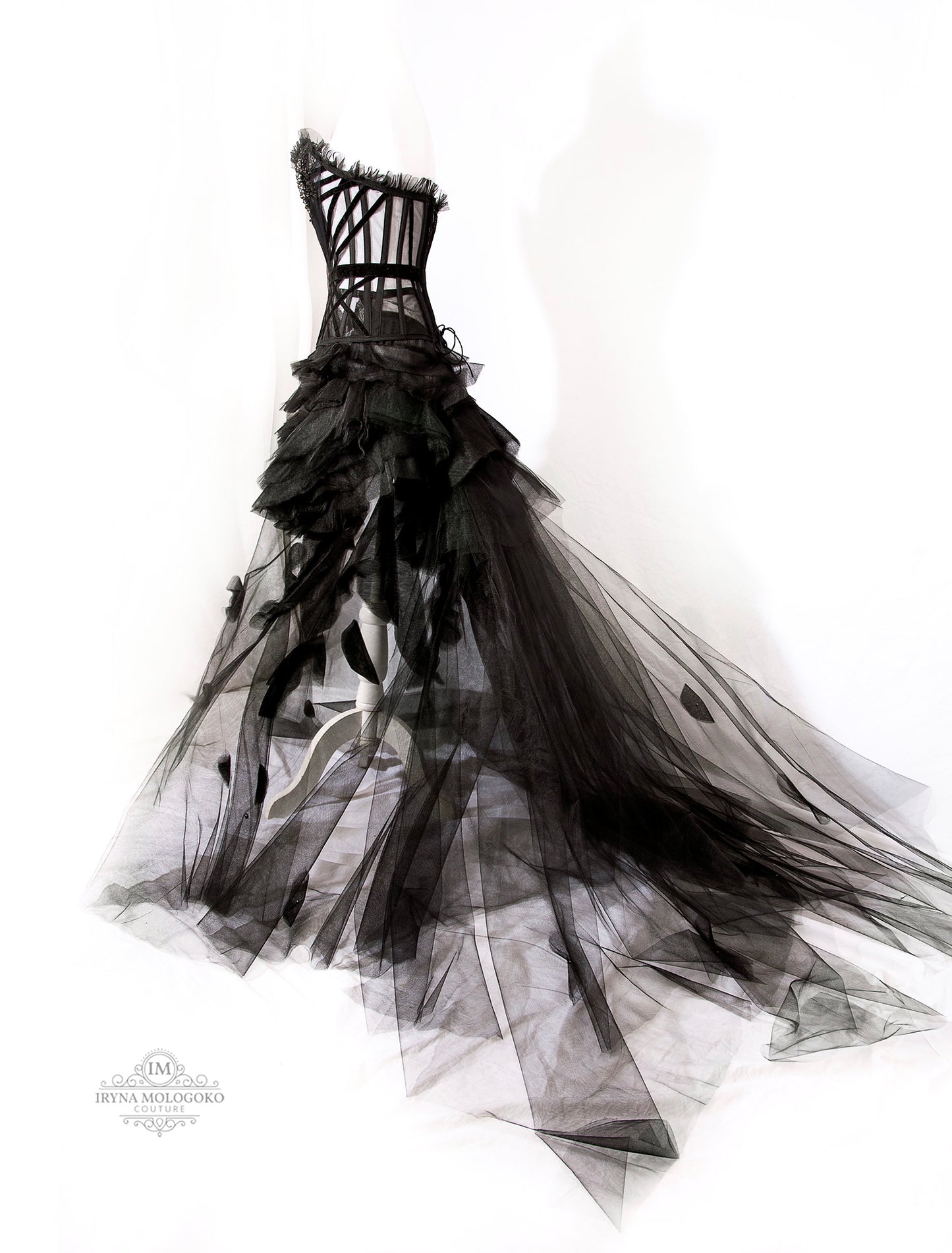 Syrena Red Carpet Style Goth Corset - Mologoko Couture