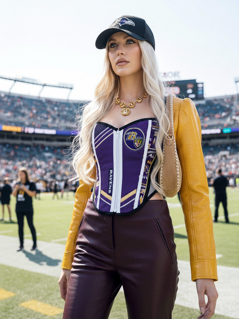 American Football Baltimore Ravens Football Team Corset