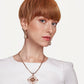 Dominique Reversible Handbeaded Lace Large Luxurious Pendant Necklace - Mologoko Couture