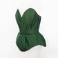 Emerald Green Silk Taffeta Draped Corset with Peplum