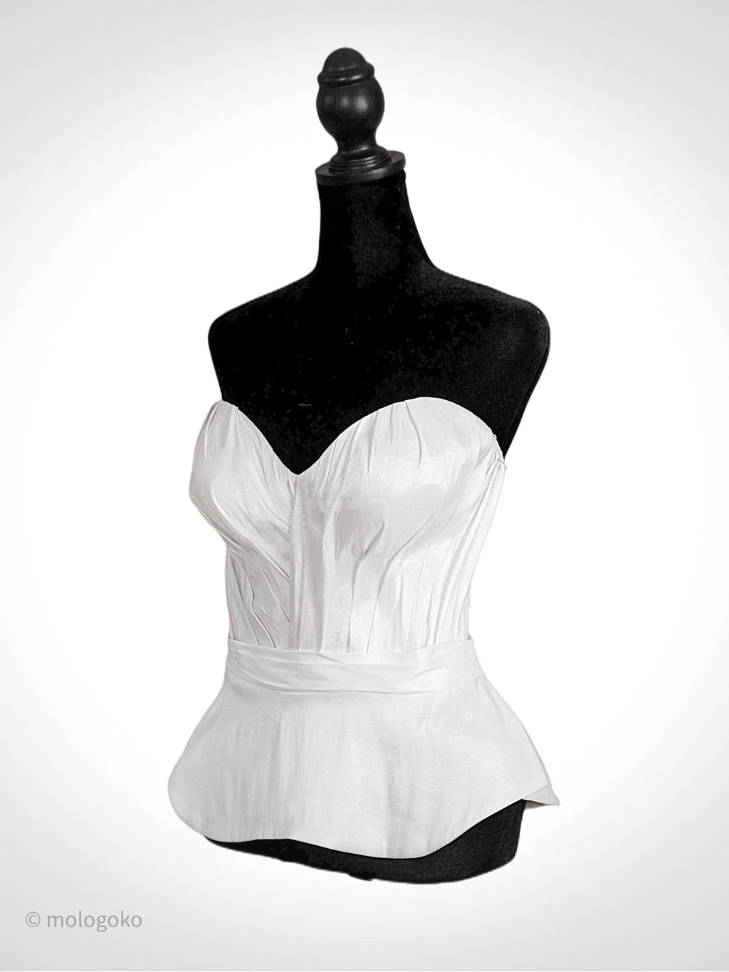 Base Draped Bodies Corset with Peplum - Mologoko Couture
