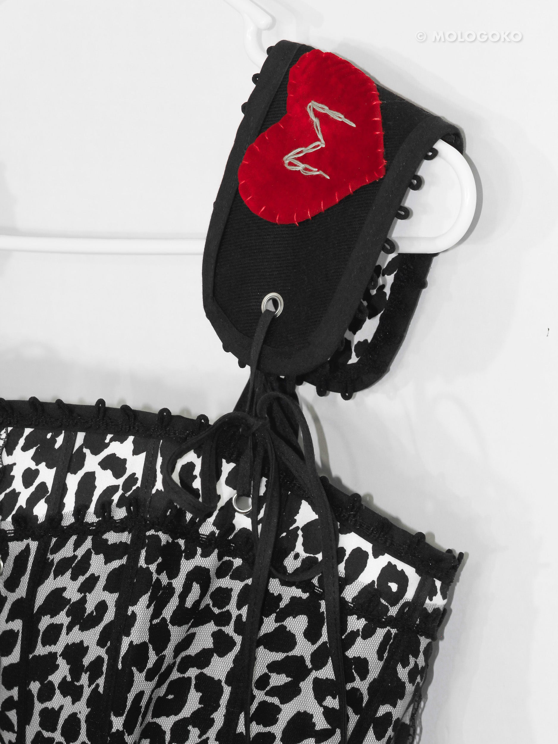 Leopard Twill Cotton Front Lacing Corset - custom. made fashion