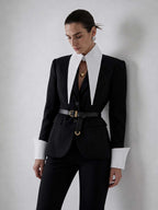 The Baroness 12” Long Detachable Collar Cuffs Set