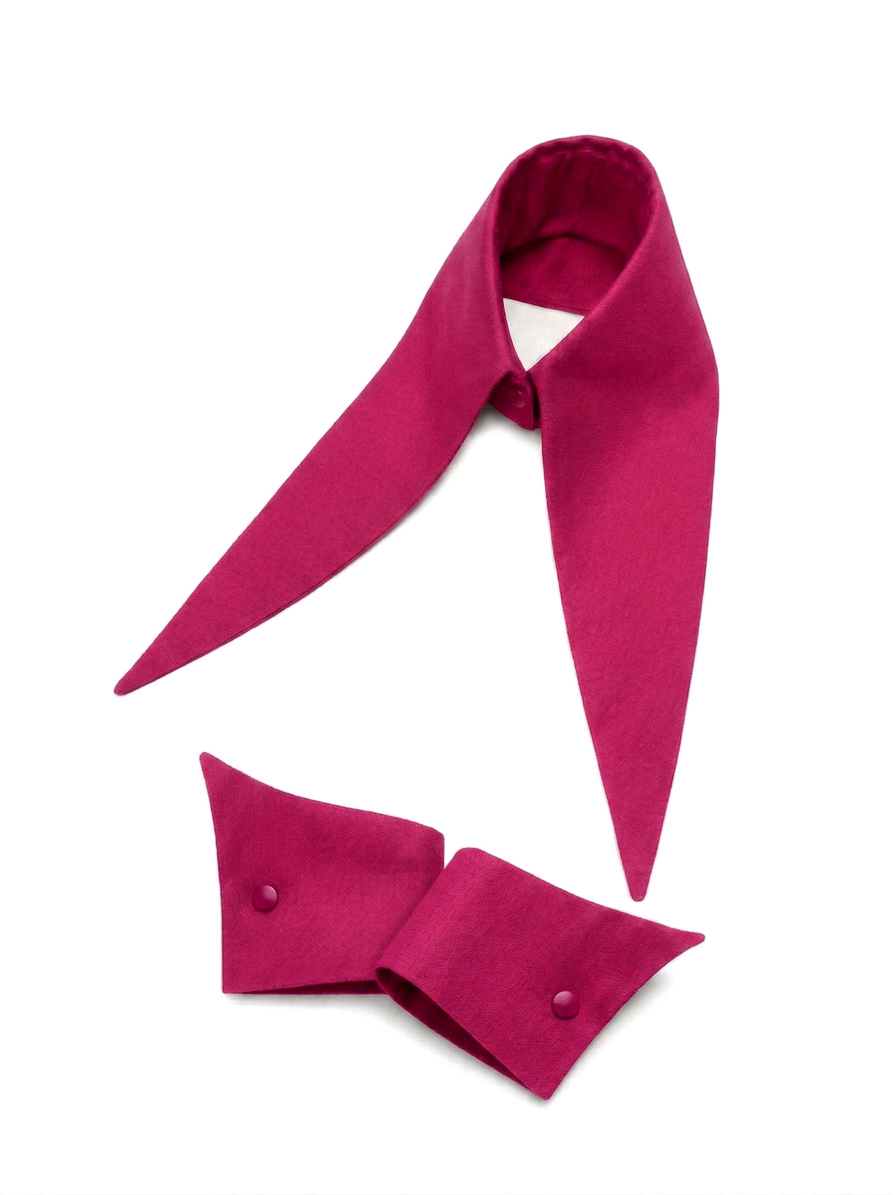 The Baroness 12” Long Detachable Collar Cuffs Set