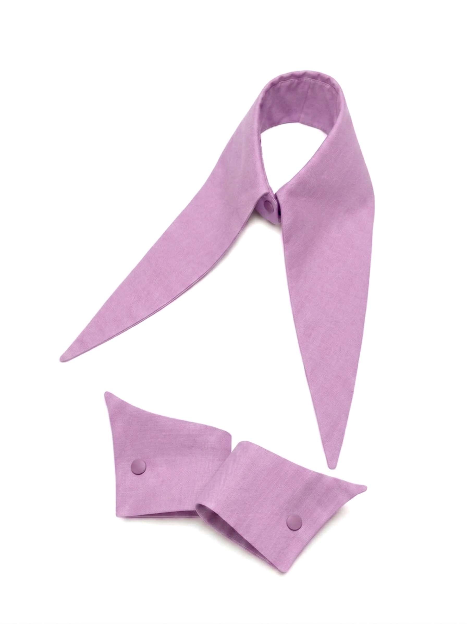 The Baroness 12” Long Detachable Collar Cuffs Set