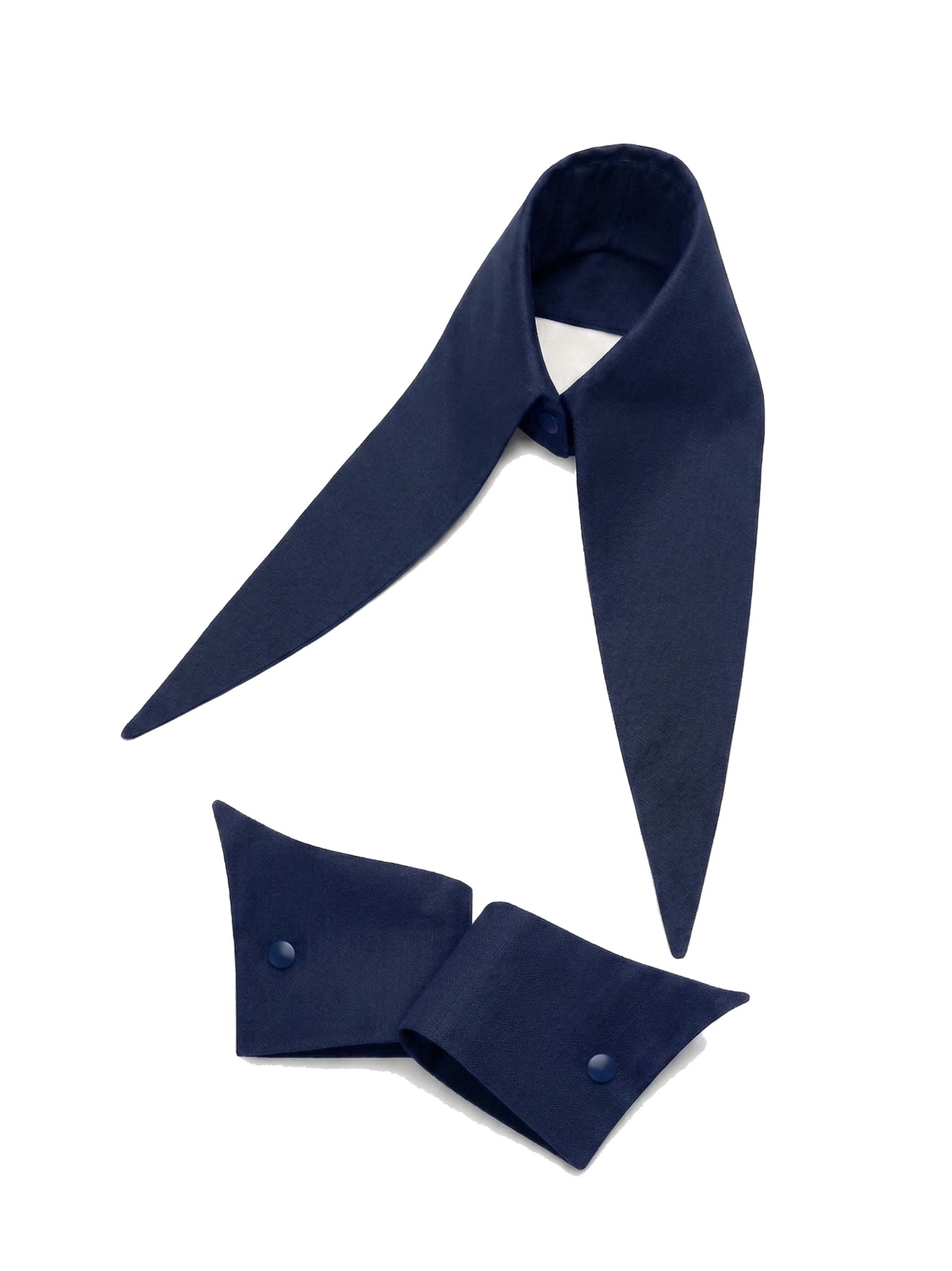 The Baroness 12” Long Detachable Collar Cuffs Set