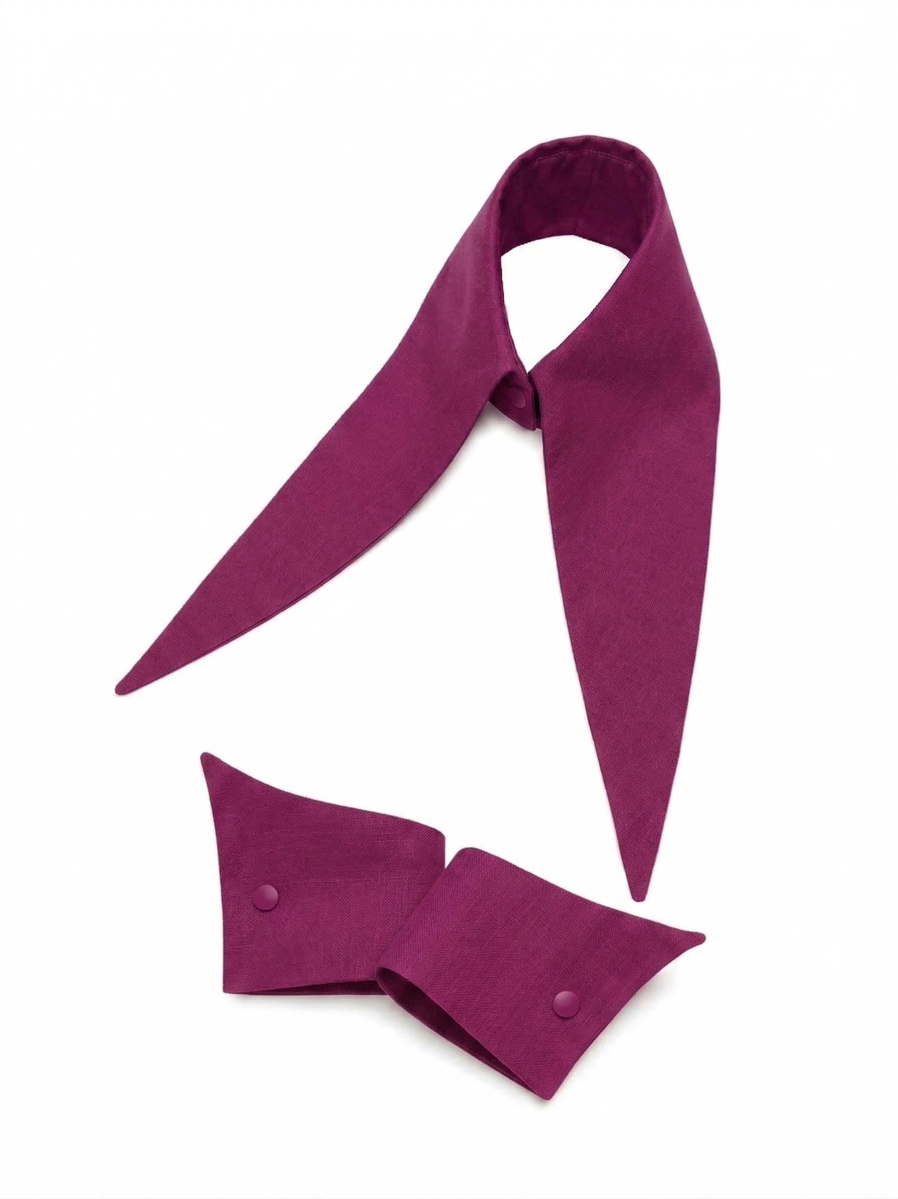 The Baroness 12” Long Detachable Collar Cuffs Set