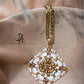 Dominique Reversible Handbeaded Lace Large Luxurious Pendant Necklace - Mologoko Couture