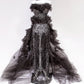 Black Swan Red Carpet Style Goth Gown Set - Mologoko Couture
