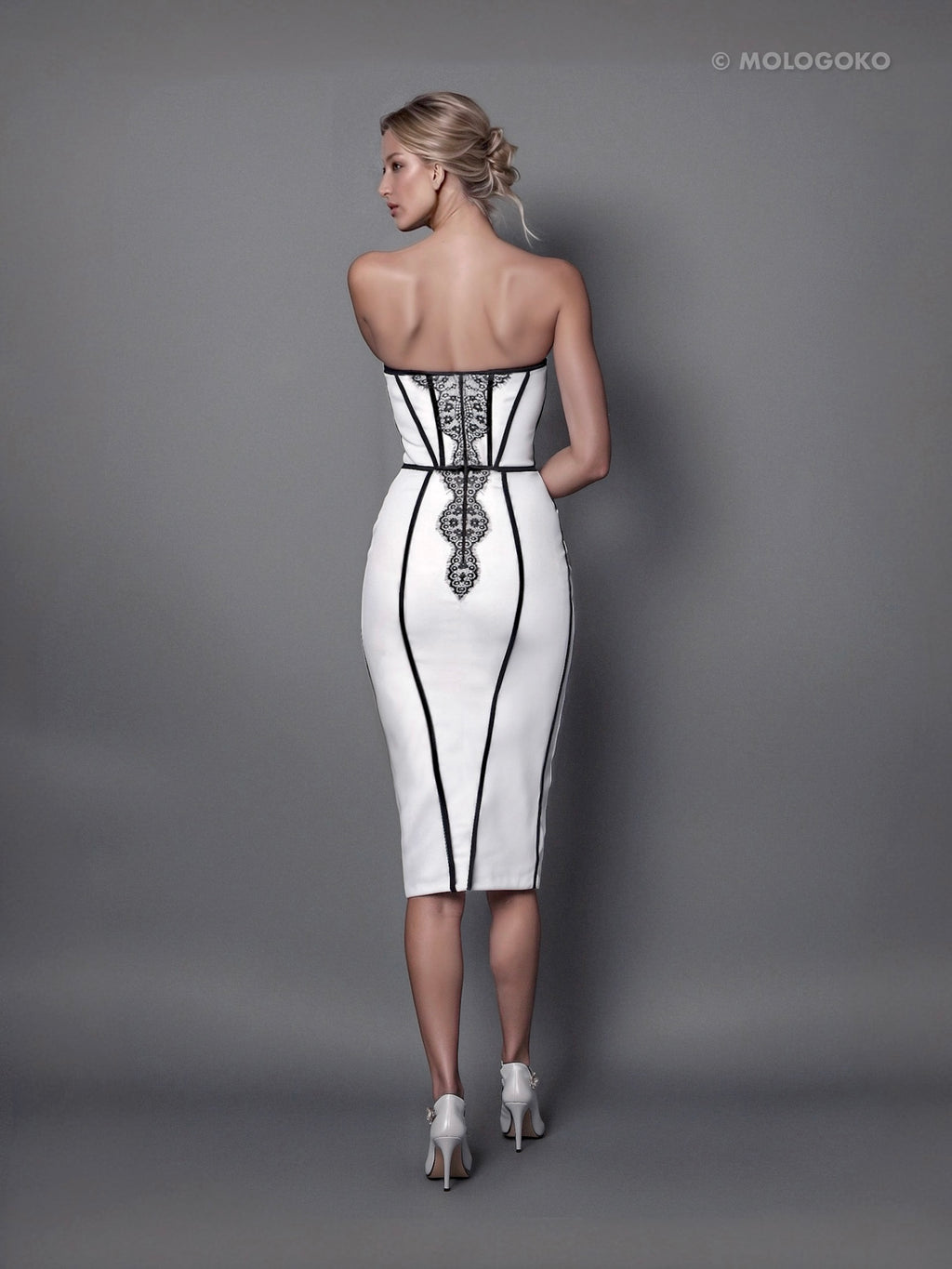 Chapel Window Midi Dress - Mologoko Couture