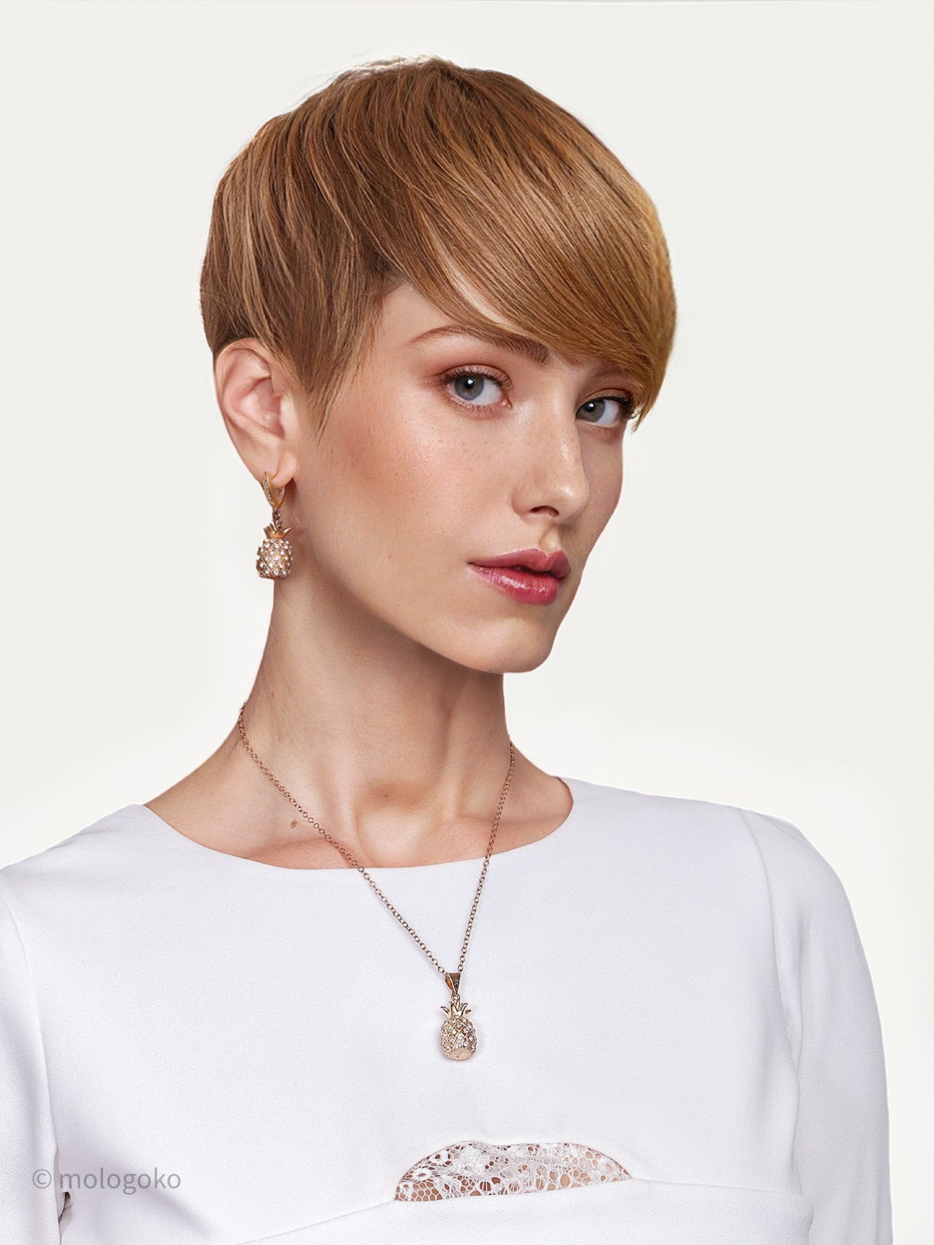 Pineapple Earrings and Necklace Set - Mologoko Couture