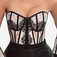 The Chapel Window Bustier White Lace - Mologoko Couture