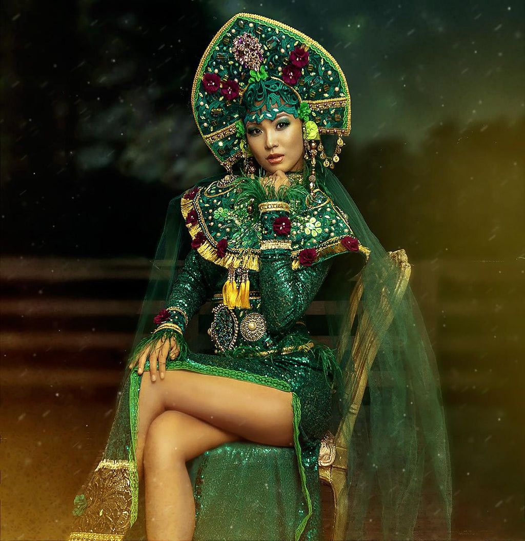 Green Golden Princess, Halloween Costume, Vampire, House of the Dragon - Mologoko Couture