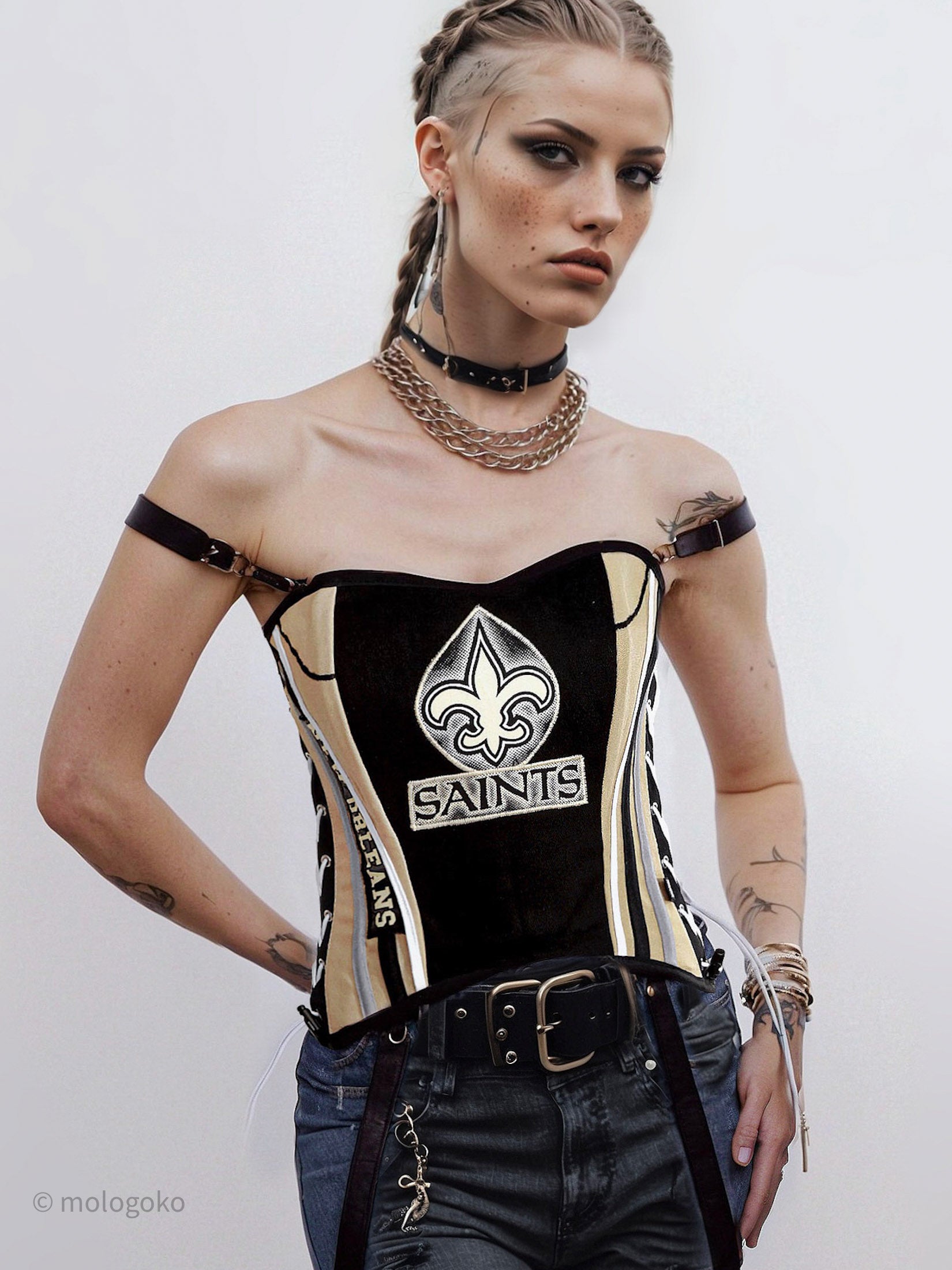 New Orleans SAINTS Corset Bustier - Limited Edition Team Apparel