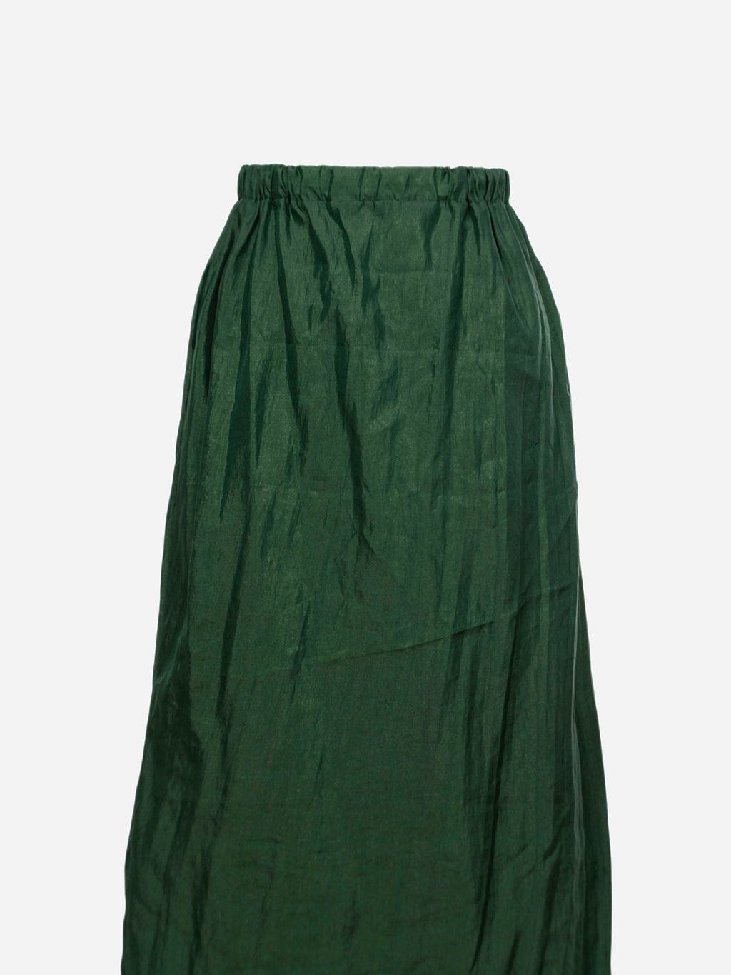 Silk Taffeta Maxi Skirt with Ruffle