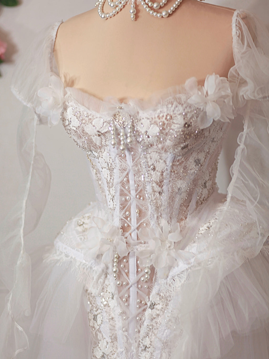 Baroque White Bridal Couture One-Of-A-Kind Gown Set - Mologoko Couture