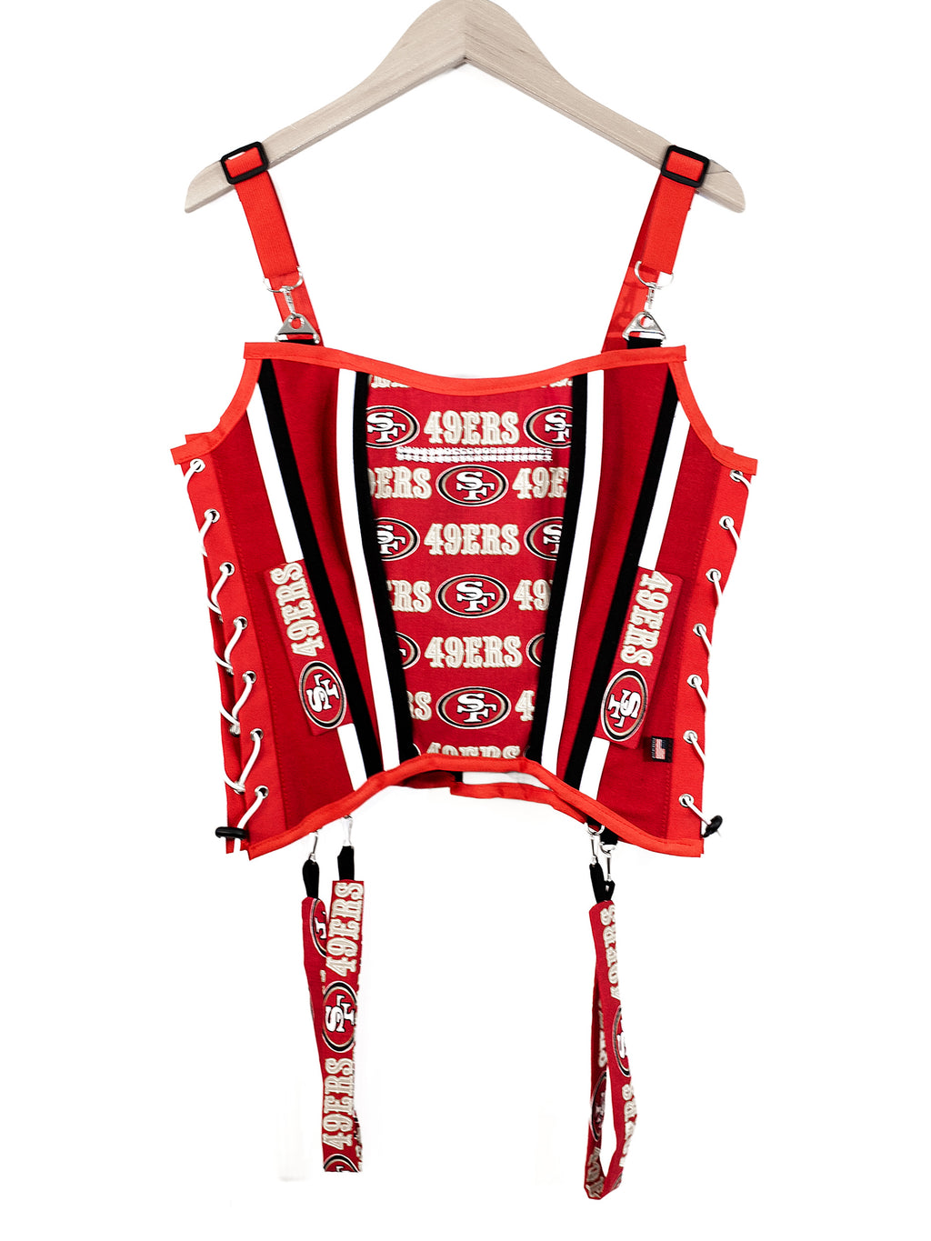 San Francisco 49-ers Football Team Corset Bustier Top