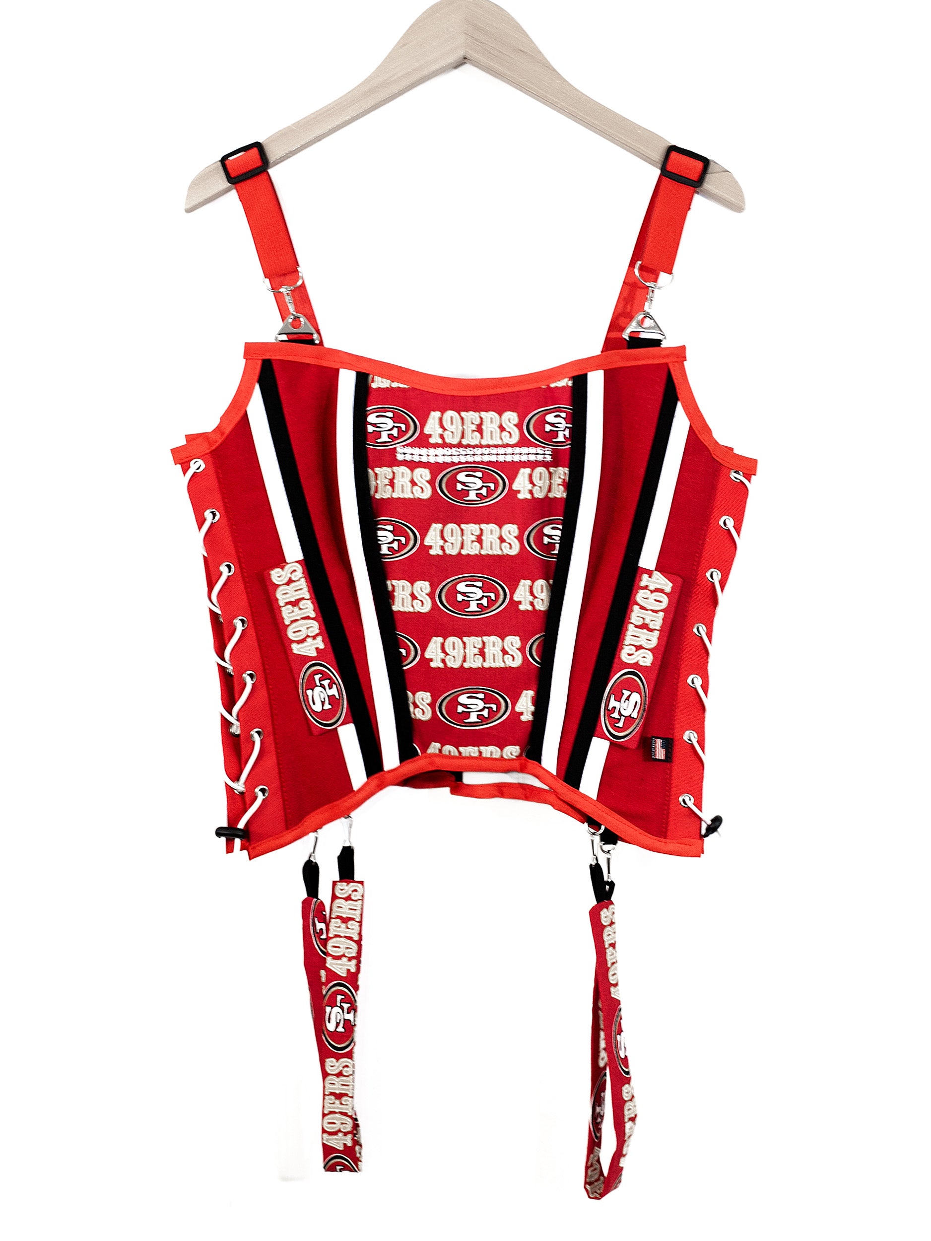 San Francisco 49-ers Football Team Corset Bustier Top
