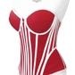 Red Porsche Front Zipper Corset - Mologoko Couture