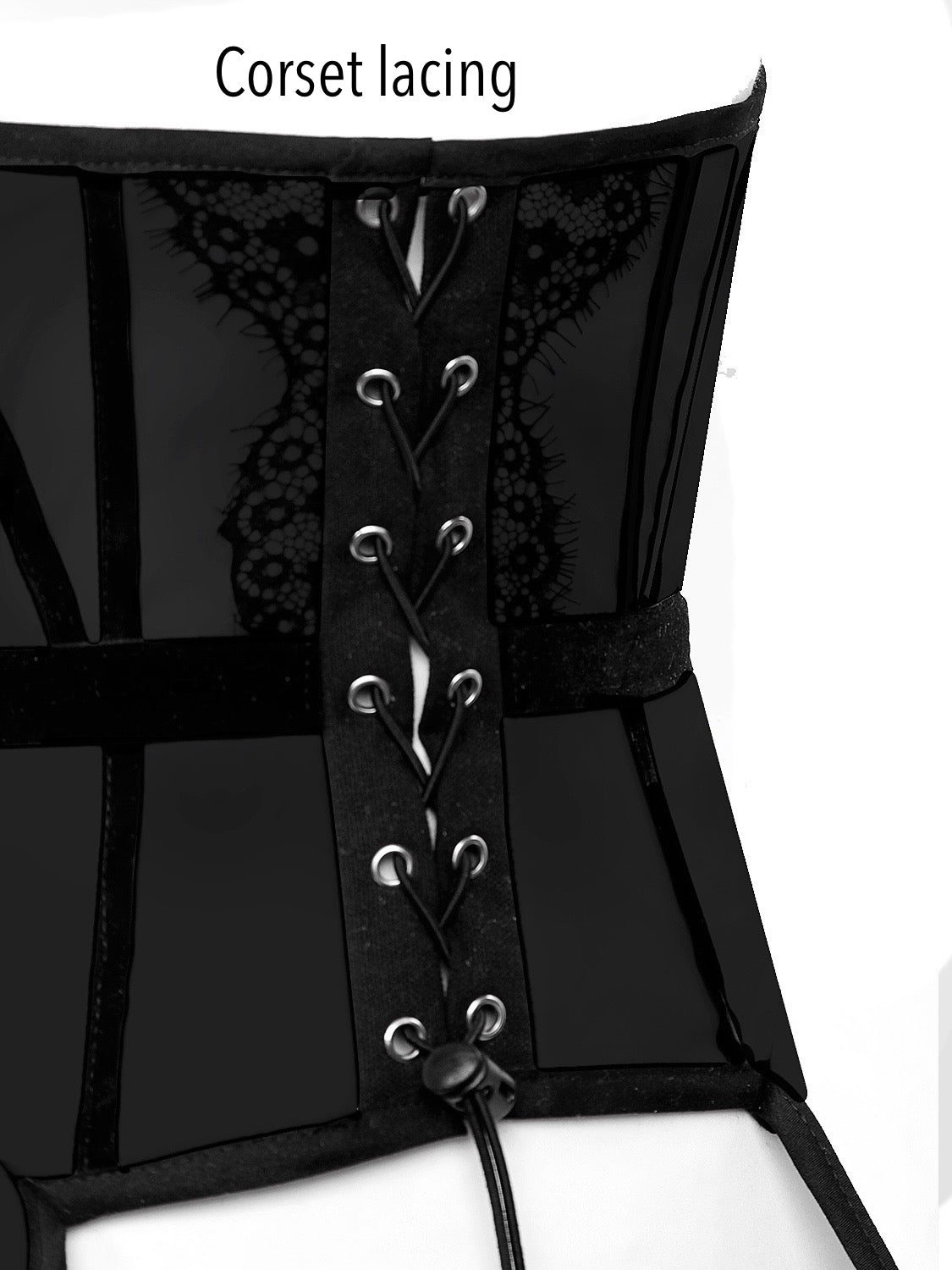 Chapel Window Full Corset Black - Mologoko Couture