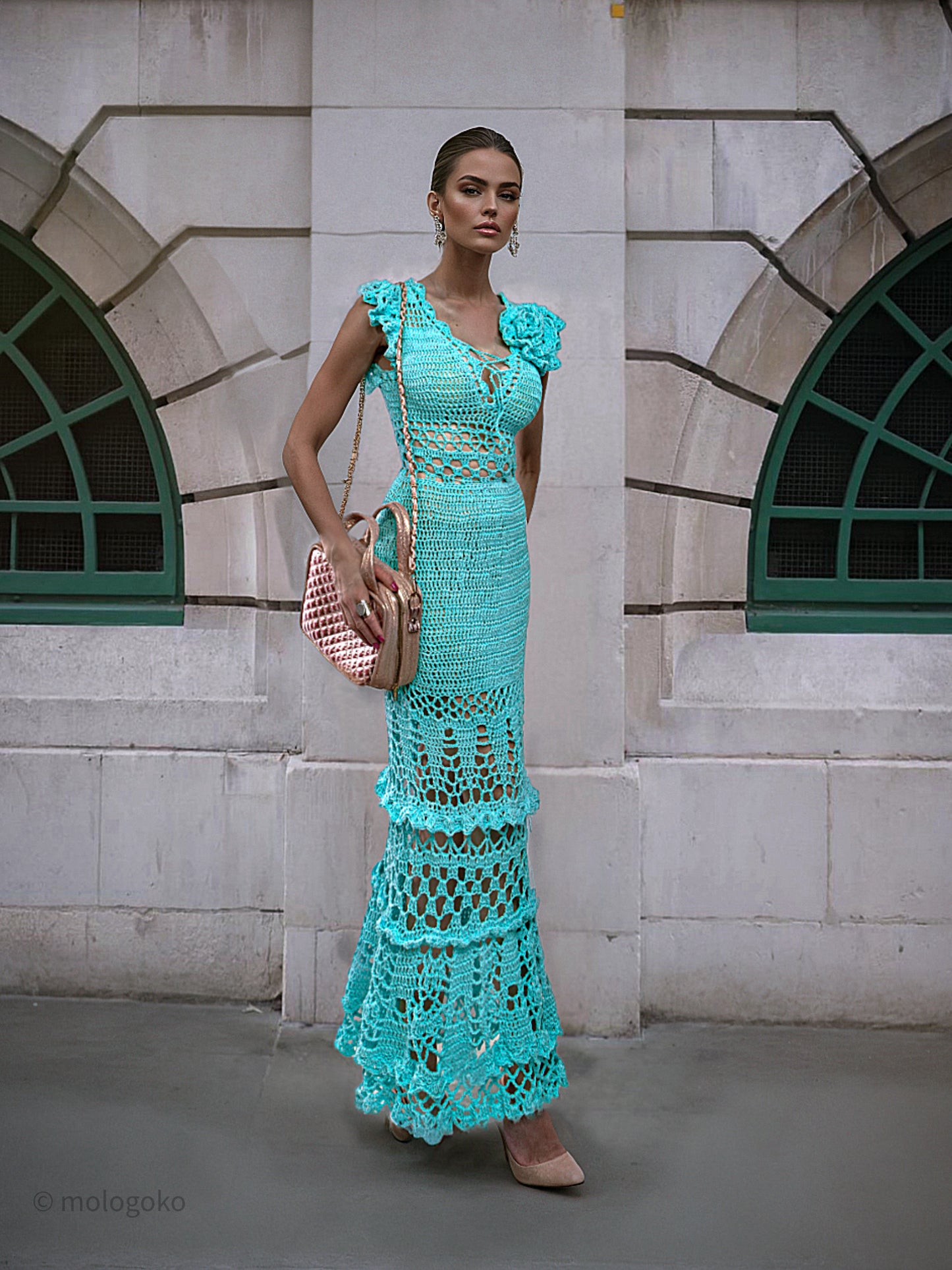 Blossom Crochet Maxi Dress