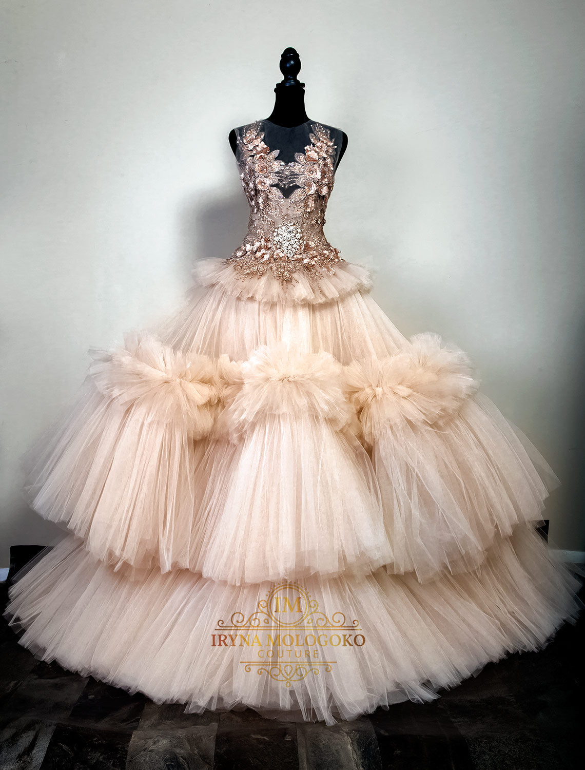 Golden Bridal Couture One-Of-A-Kind Top - Mologoko Couture