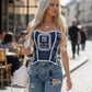 New York Yankees Baseball Team Corset Top