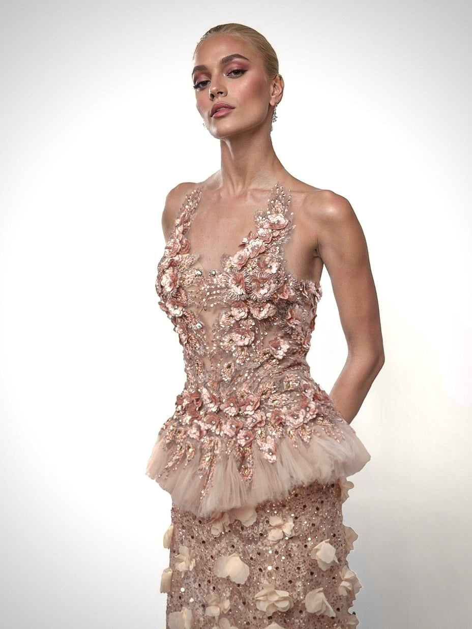 Golden Bridal Couture One-Of-A-Kind Top - Mologoko Couture