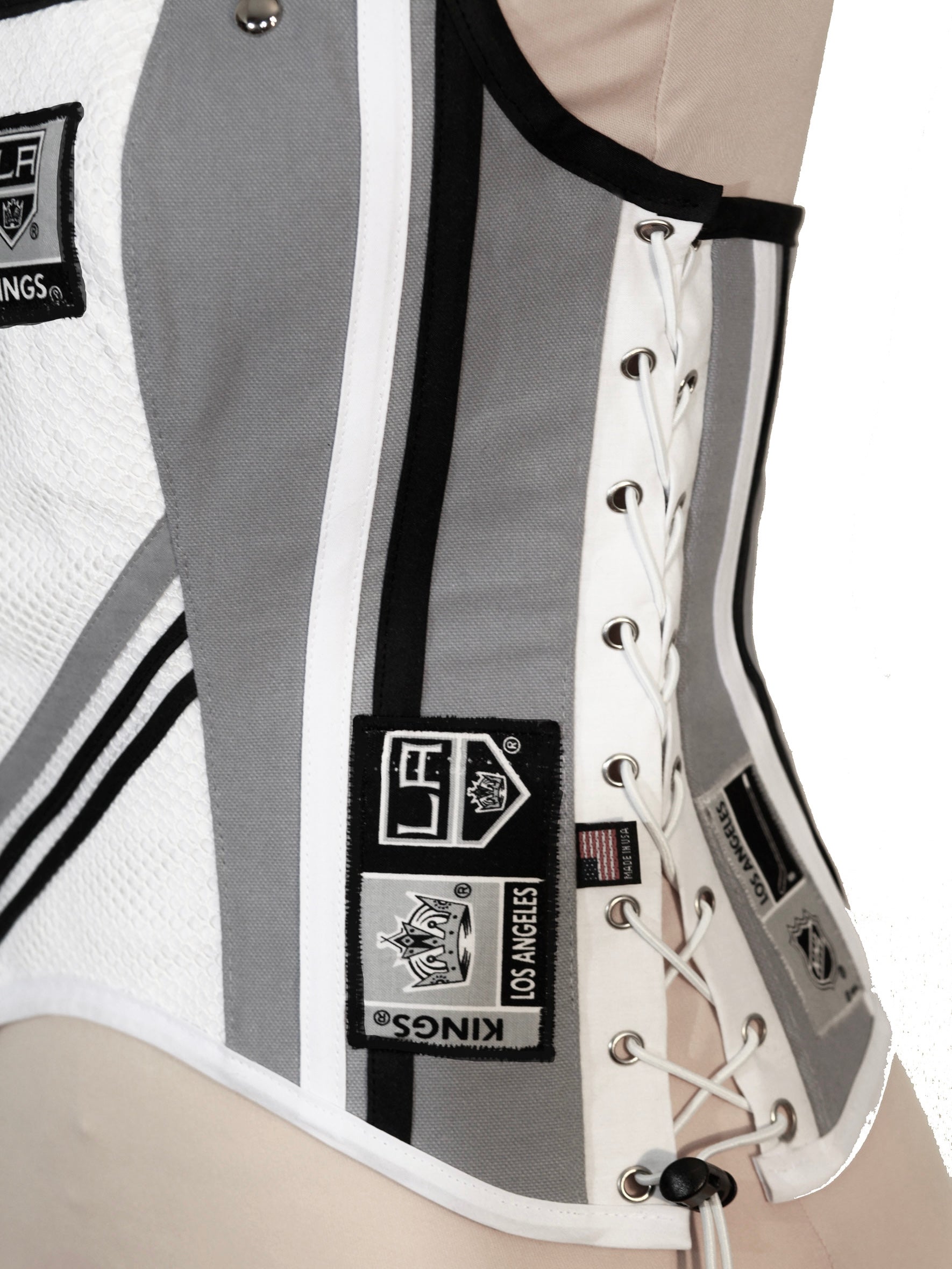 Los Angeles Kings Hockey Team Corset Bustier - Mologoko Couture