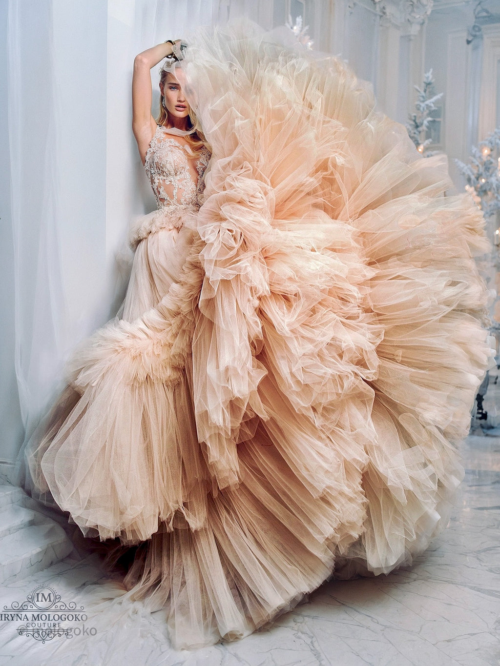 Mira Bridal Large Tulle Two Tiers Ball Gown Skirt - Mologoko Couture