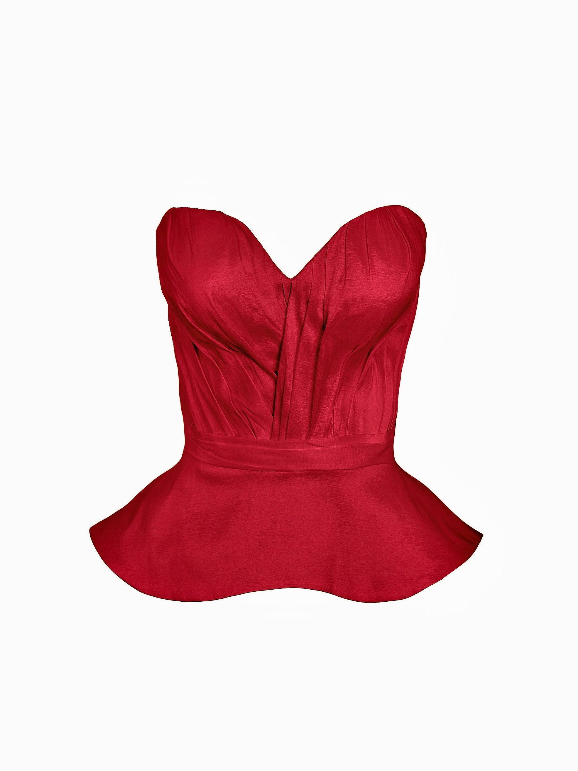 Base Draped Bodies Corset with Peplum - Mologoko Couture