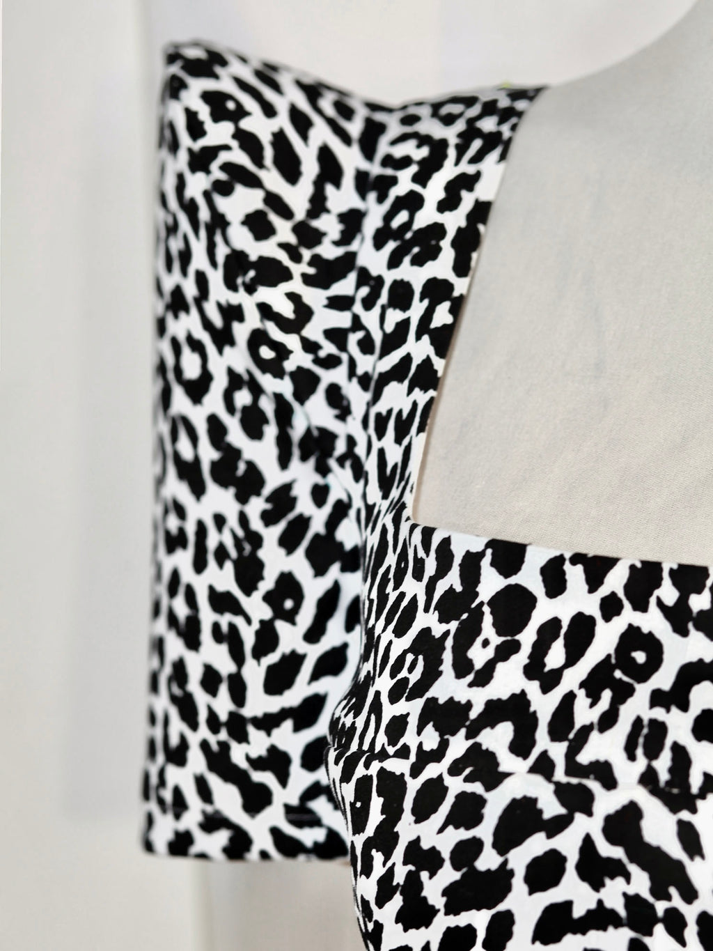 Leopard Stretch Cotton Twill Corseted To with Sleeves - custom. made fashion
