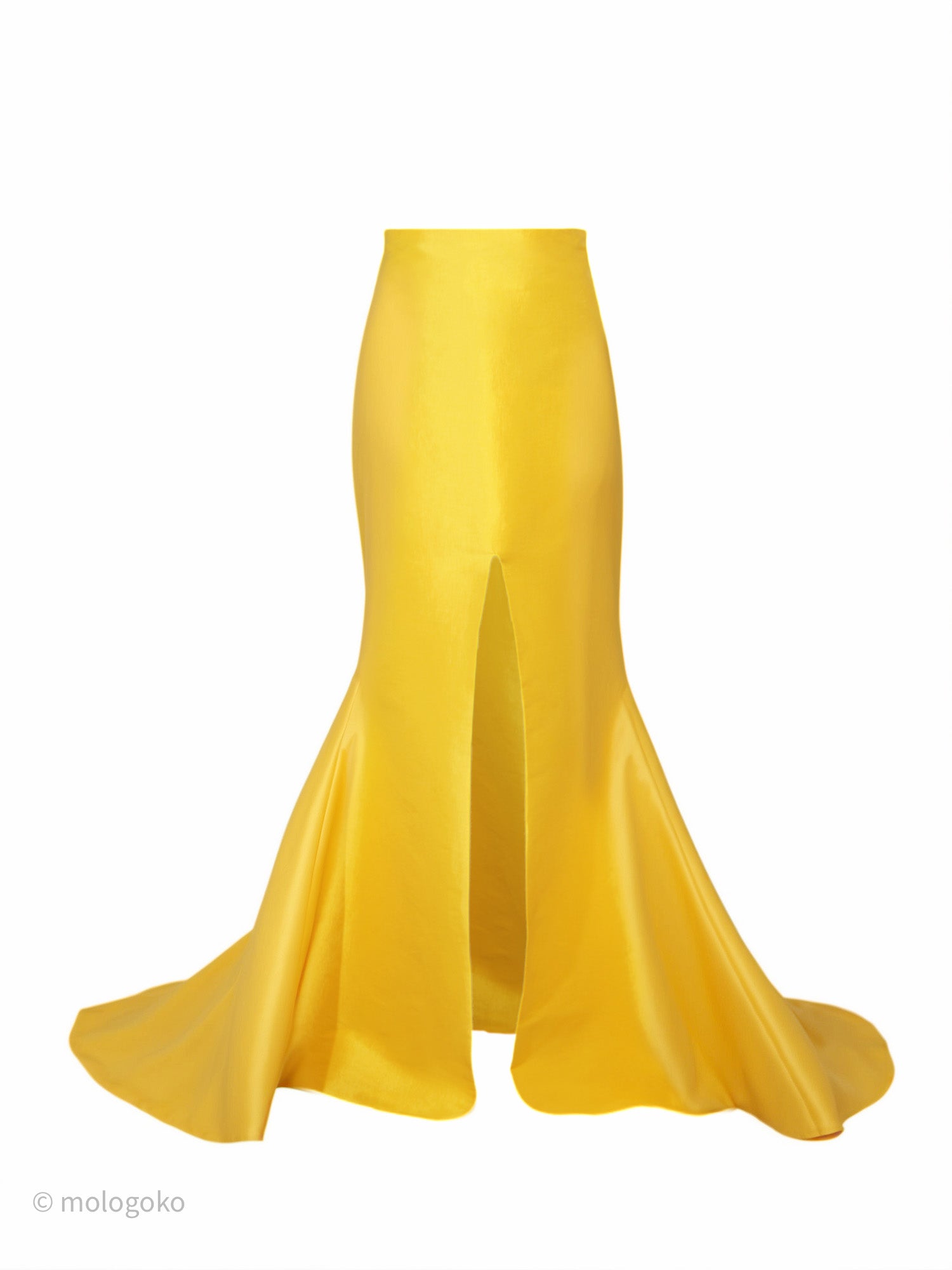 Basic Evening Mermaid Style Front Slit Taffeta Skirt - Mologoko Couture