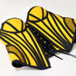 Ferrari Yellow Organic Canvas Front Zipper Corset Bustier - Mologoko Couture