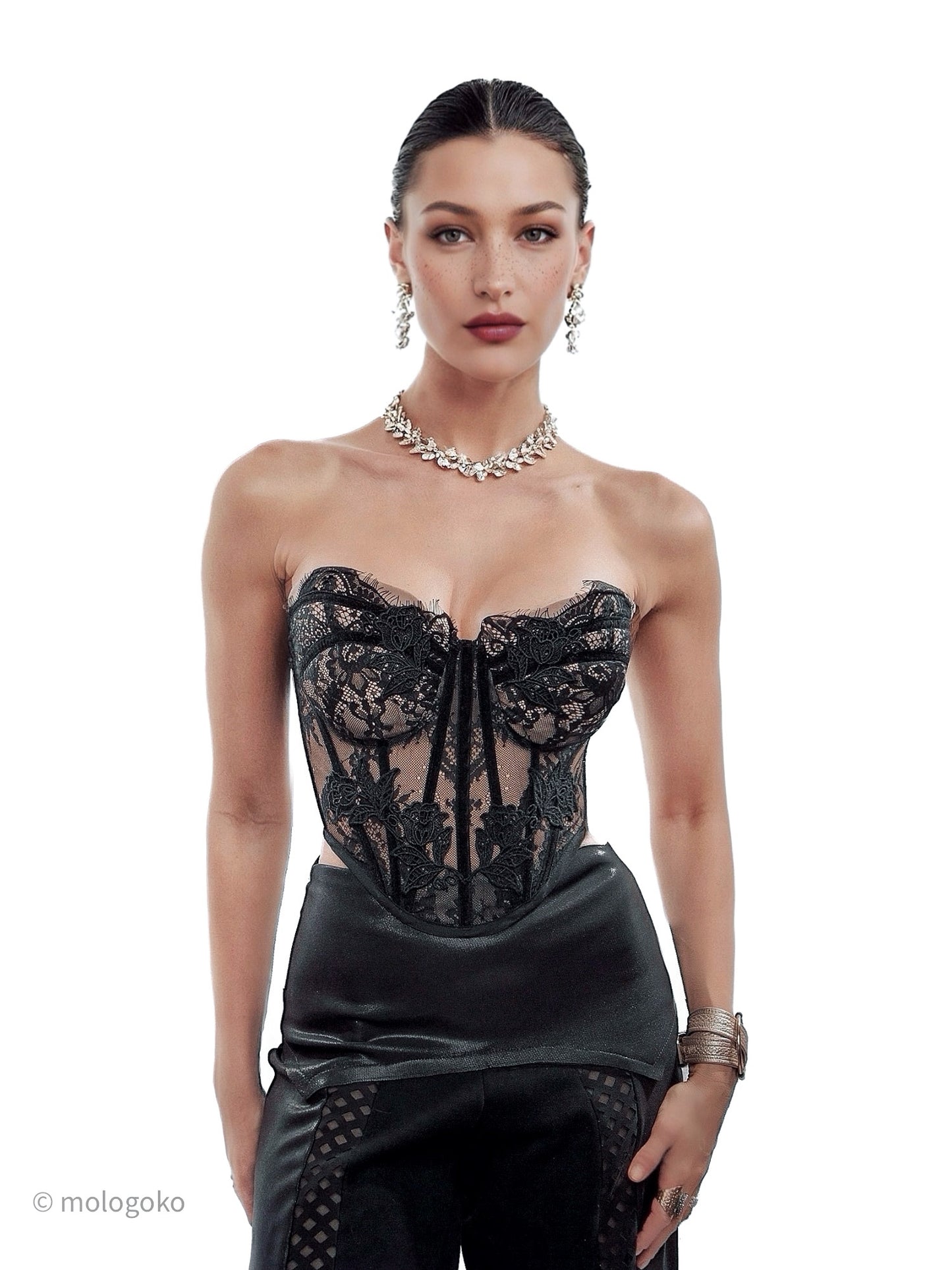 The Chapel Window Butterfly Bustier in Black