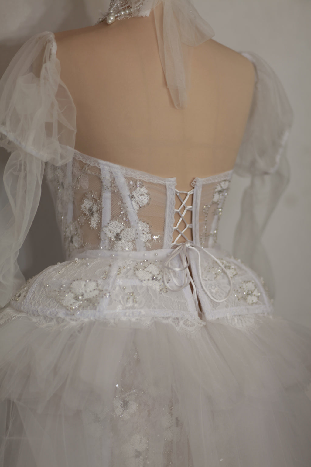 Baroque White Bridal Couture One-Of-A-Kind Gown Set - Mologoko Couture