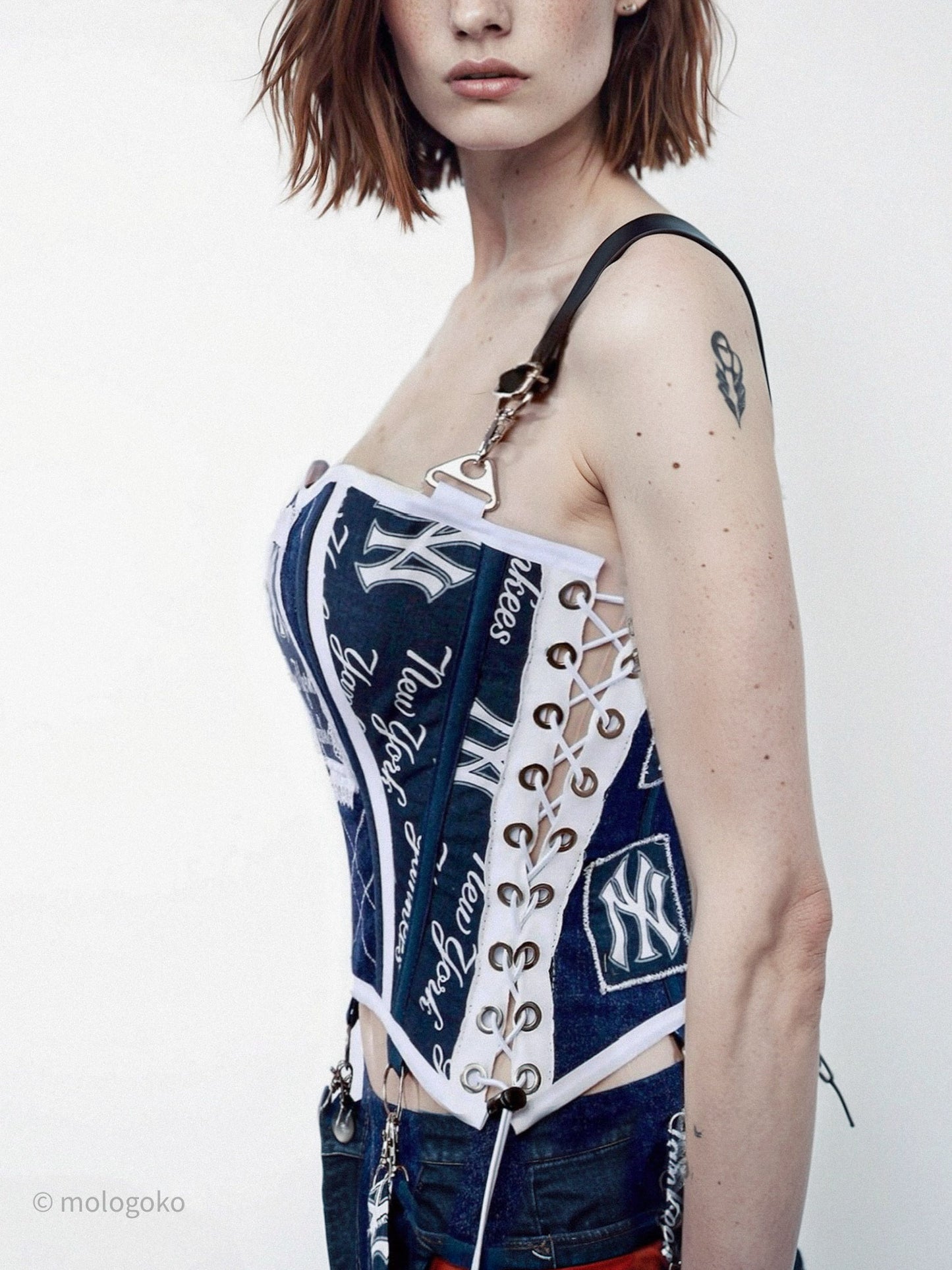 New York Yankees Baseball Team Corset Top