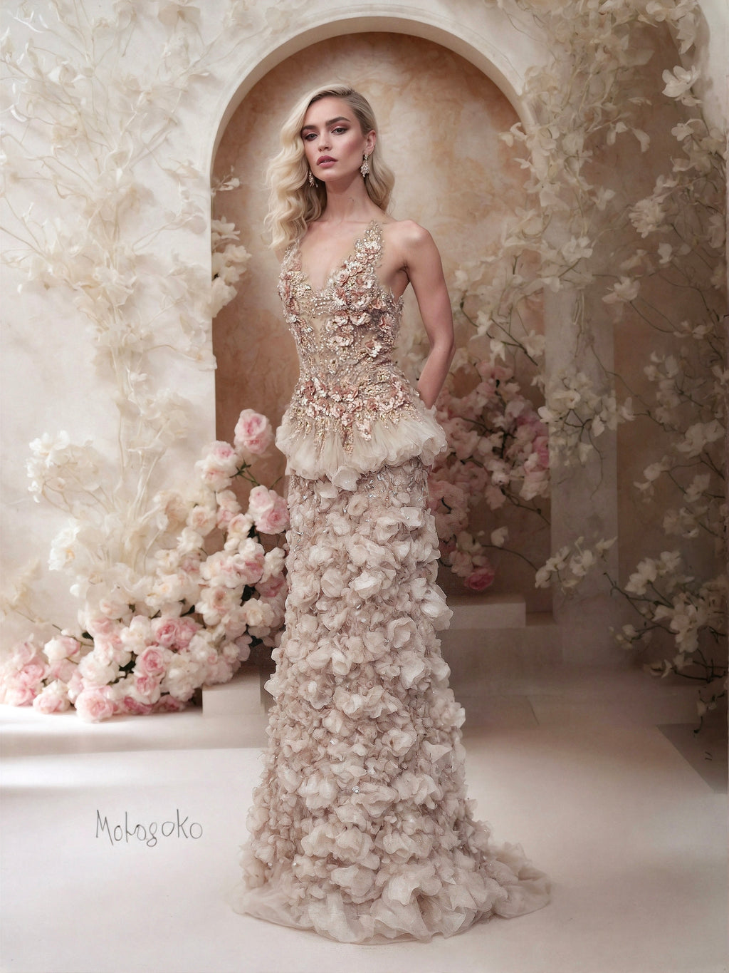 Golden Bridal Couture One-Of-A-Kind Top - Mologoko Couture